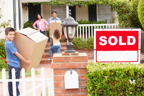 Business items packed for convenient mobile self storage in Coombe