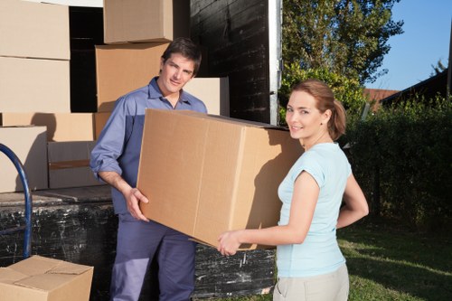 Professional movers handling flat relocation in Coombe
